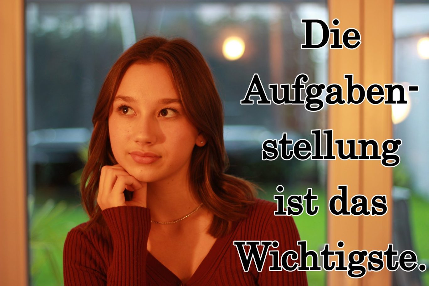 Volker Klugmann, Anna Giuliana, Mathematik Nachhilfeunterricht, Mathe Nachhilfe, Mathenachhilfe, Nachhilfelehrer, Privatunterricht, Die Aufgabenstellung ist das Wichtigste.