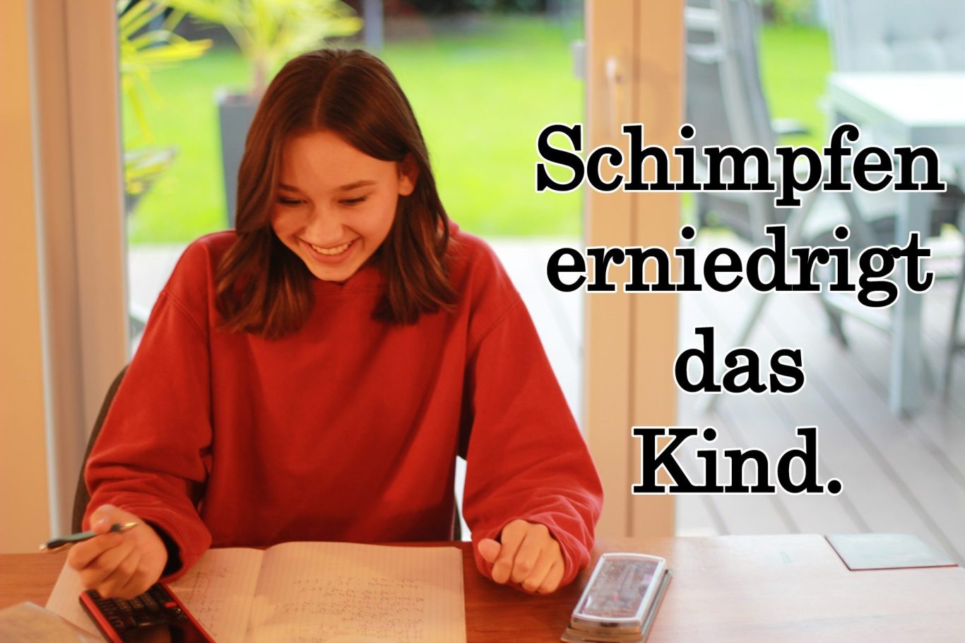 Erniedrigung, Demütigung, Verzweiflung, Selbstzweifel, Depression, Depressionen, Kindererziehung, Erziehung, Volker Klugmann, Anna Giuliana, Mathematik Nachhilfeunterricht, Mathe Nachhilfe, Mathenachhilfe, Nachhilfelehrer, Privatunterricht, Schimpfen erniedrigt das Kind.