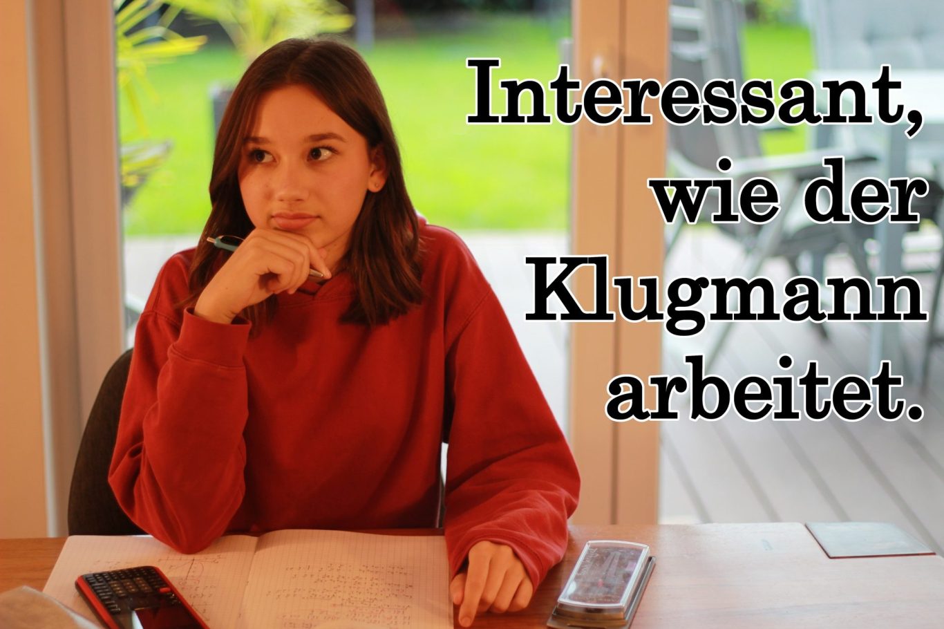 Volker Klugmann, Anna Giuliana, Mathematik Nachhilfeunterricht, Mathe Nachhilfe, Mathenachhilfe, Nachhilfelehrer, Privatunterricht, Interessant, wie der Klugmann arbeitet.