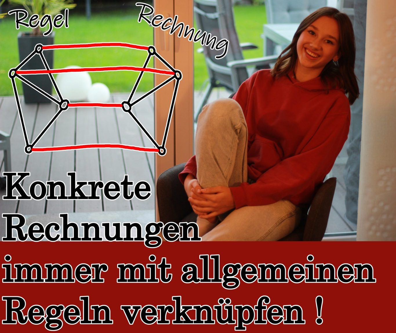 Volker Klugmann, Anna Giuliana, Mathematik Nachhilfeunterricht, Mathe Nachhilfe, Mathenachhilfe, Nachhilfelehrer, Privatunterricht, konkrete Rechnungen immer mit allgemeinen Regeln verknüpfen.