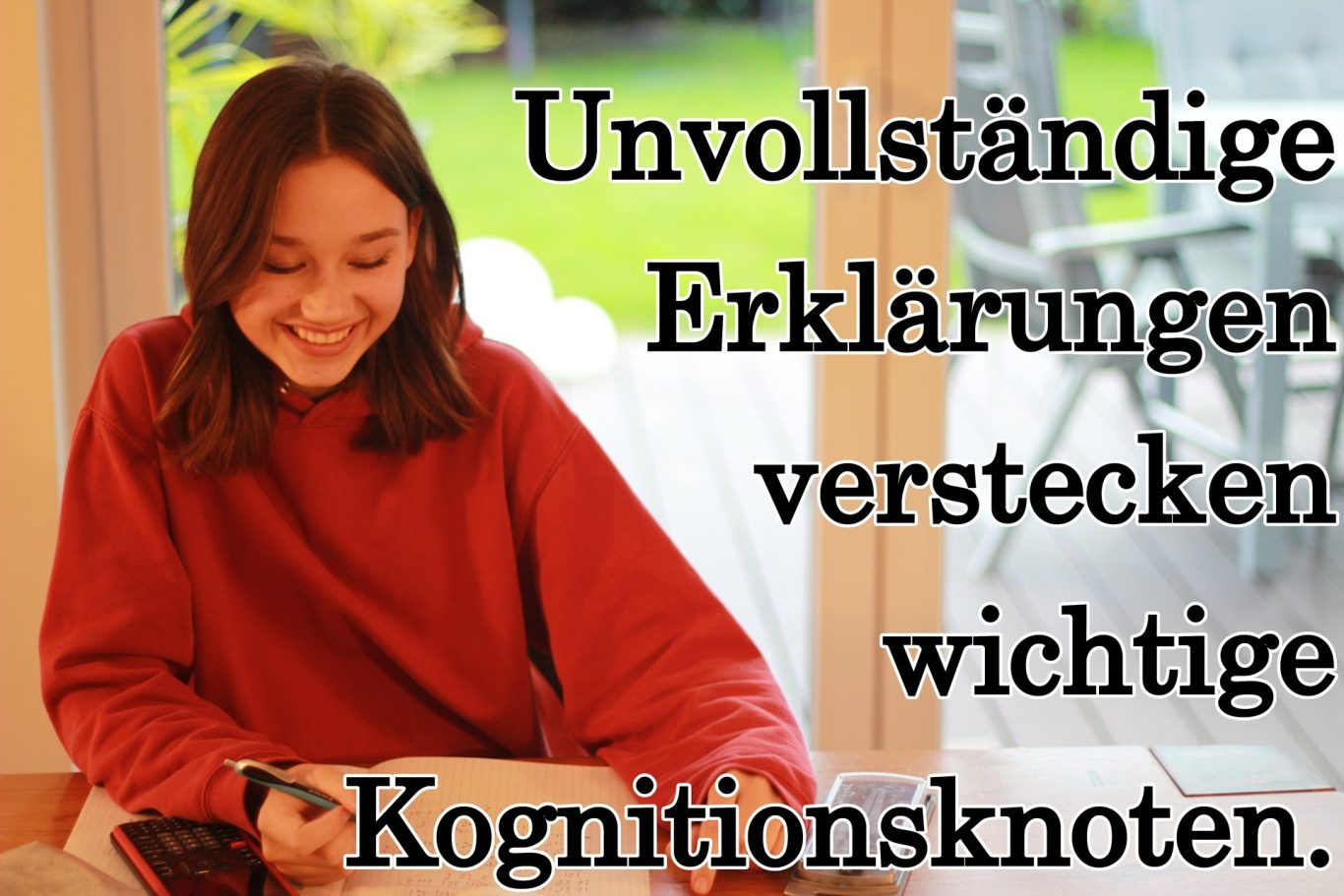 Volker Klugmann, Anna Giuliana, Mathematik Nachhilfeunterricht, Mathe Nachhilfe, Mathenachhilfe, Nachhilfelehrer, Privatunterricht, unvollständige Erklärungen verstecken wichtige Kognitionsknoten.