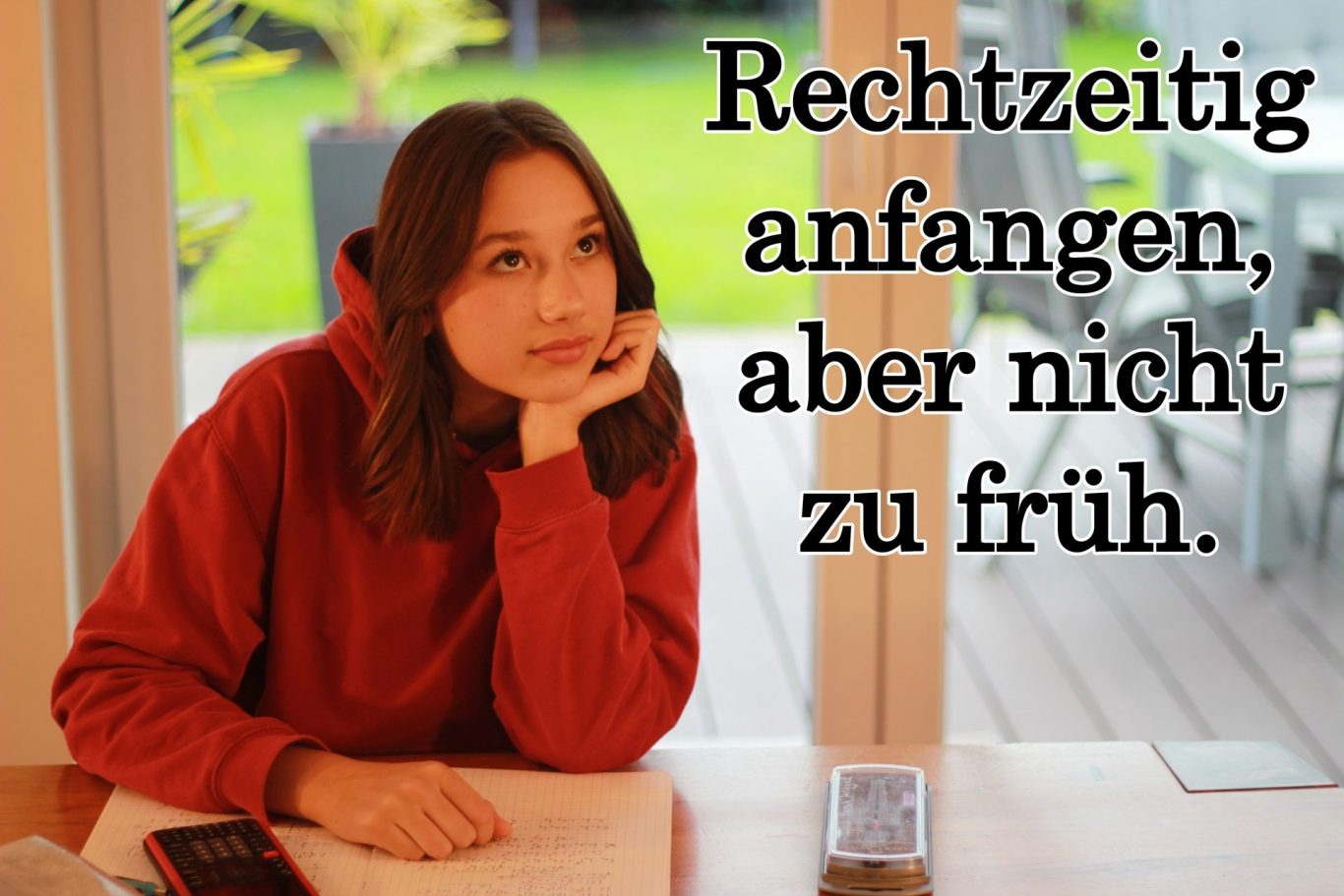 Volker Klugmann, Anna Giuliana, Mathematik Nachhilfeunterricht, Mathe Nachhilfe, Mathenachhilfe, Nachhilfelehrer, Privatunterricht, Rechtzeitig anfangen, aber nicht zu früh.